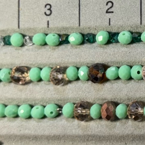 300 AB Milk Mint Green Crystal Glass Briolette Beads DIY JEWELRY MAKING BULK LOT - Picture 9 of 9